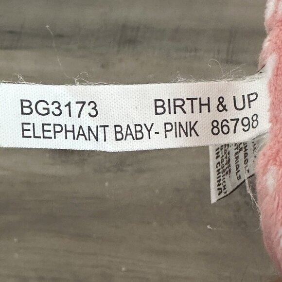 Baby Ganz‎ Pink Polka Dot Elephant Plush Rattle Infant Security Lovey Soft 7” - Picture 9 of 9